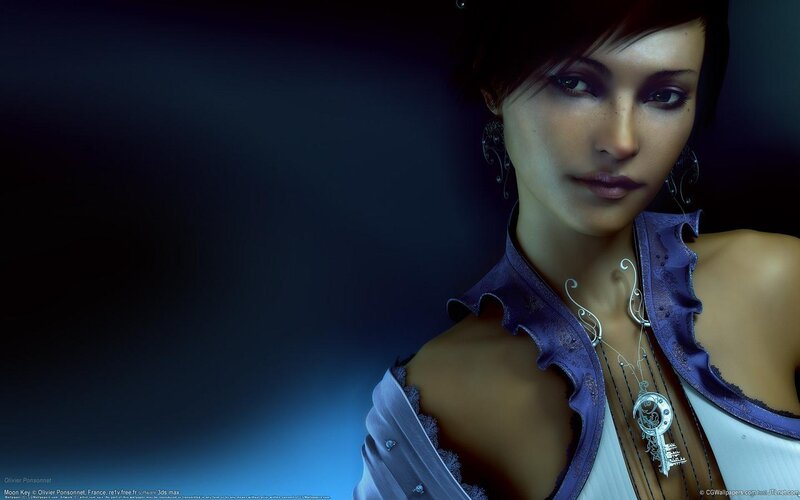 Woman with Purple Top — Dramatic