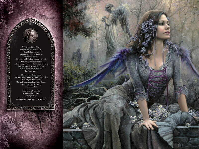 Woman with Purple Wings — Dramatic, Night