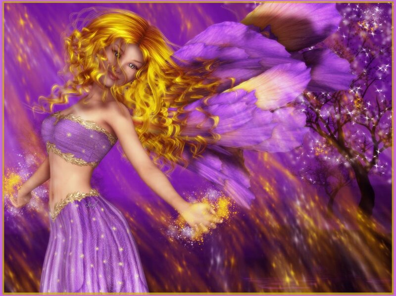 Woman with Purple Wings — Magical