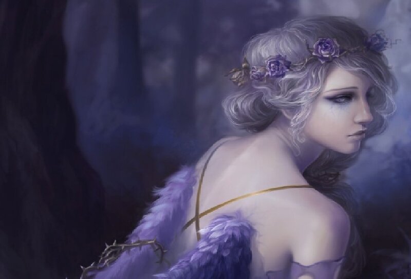 Woman with Purple Wings — Melancholic