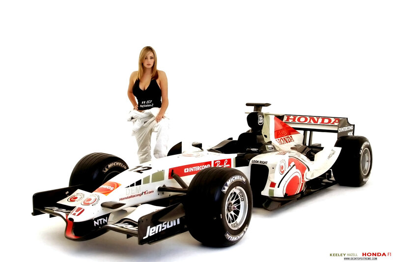 Woman with Race Car — White, Professional