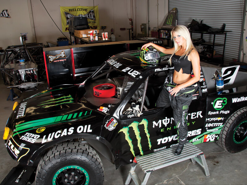 Woman with Race Truck