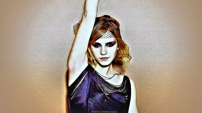 Woman with Raised Arm — Purple