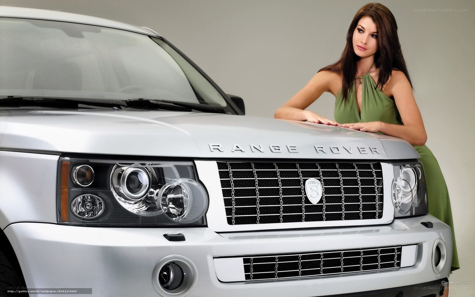 woman with range rover car