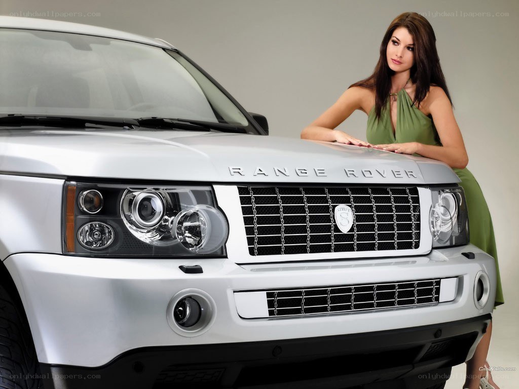 Woman with Range Rover