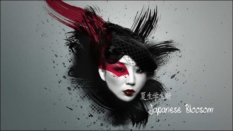 Woman with Red and Black Makeup — Dramatic