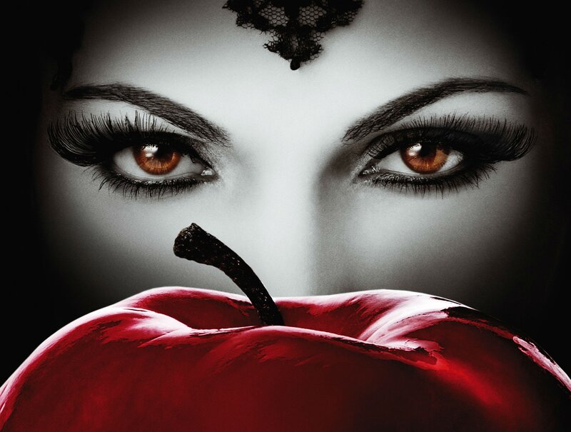 Woman with Red Apple — Dramatic, Photograph, Eyes