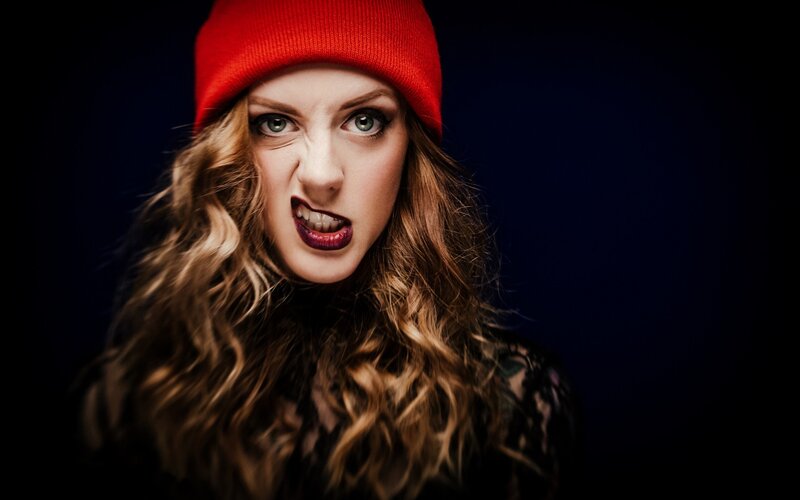 Woman with Red Beanie