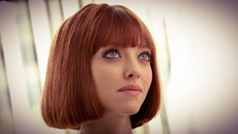 woman with red bob haircut