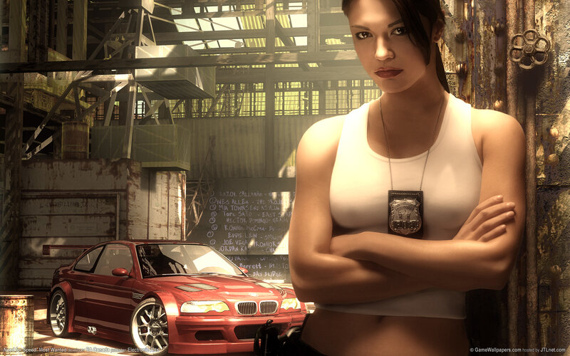 Woman with red car in warehouse