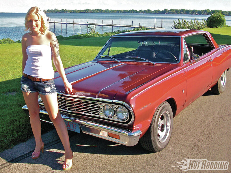 Woman with Red Car — Serene