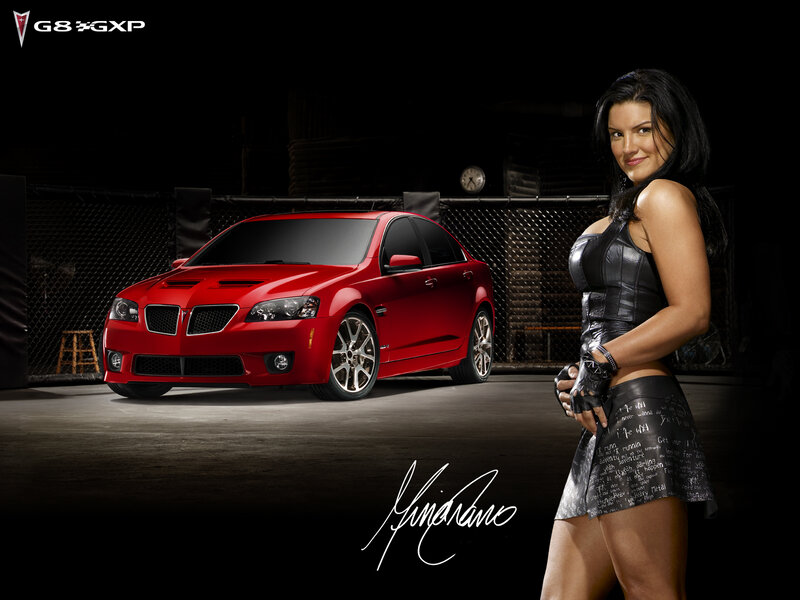 Woman with red car