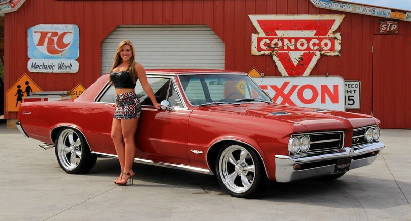 Woman with Red Car — Vibrant