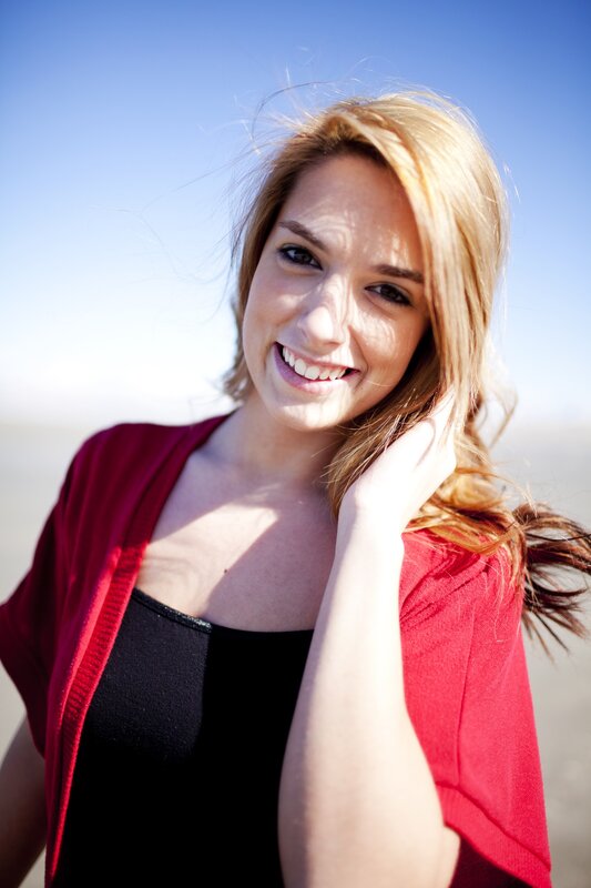 Woman with Red Cardigan