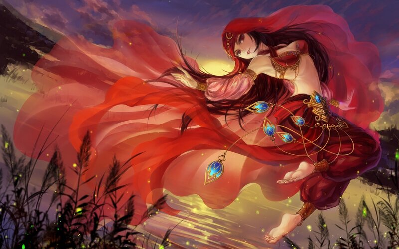 Woman with Red Cloak — Dramatic