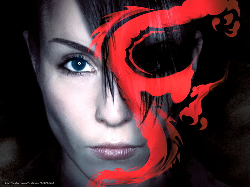woman with red dragon design