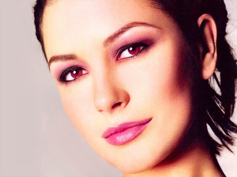 woman with red eyes