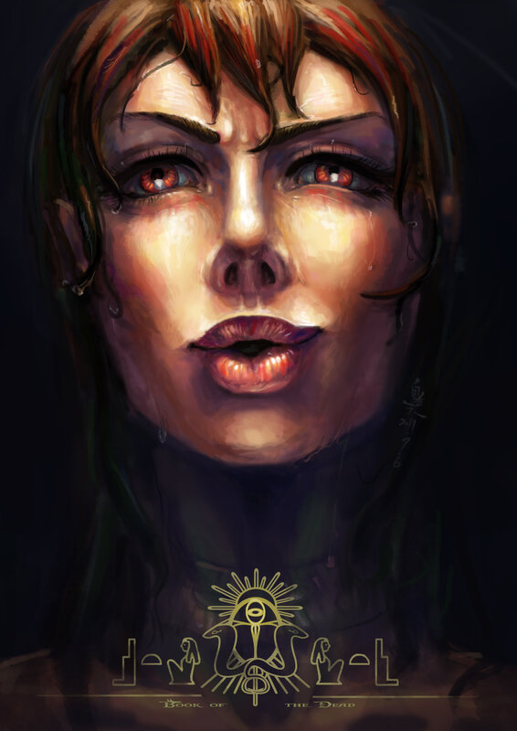 woman with red eyes and tears