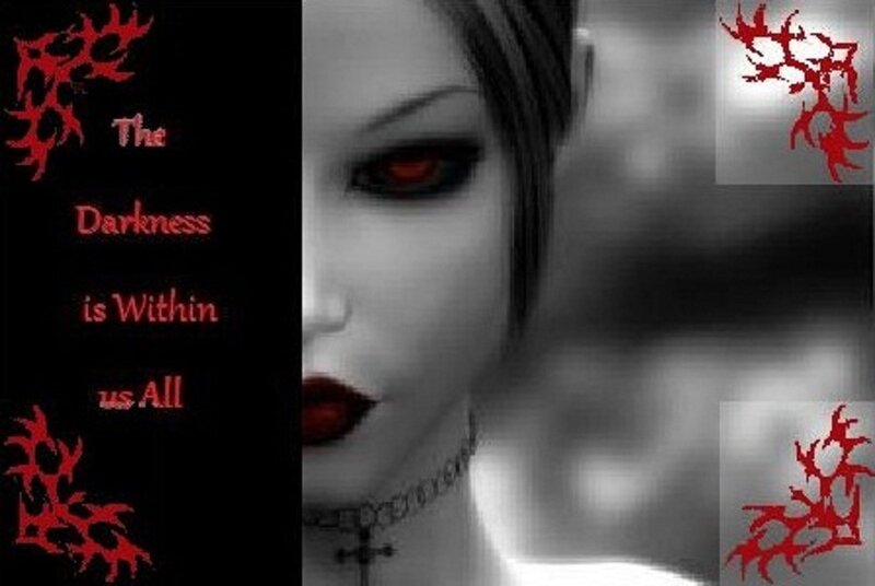 Woman with Red Eyes — Black, Dark