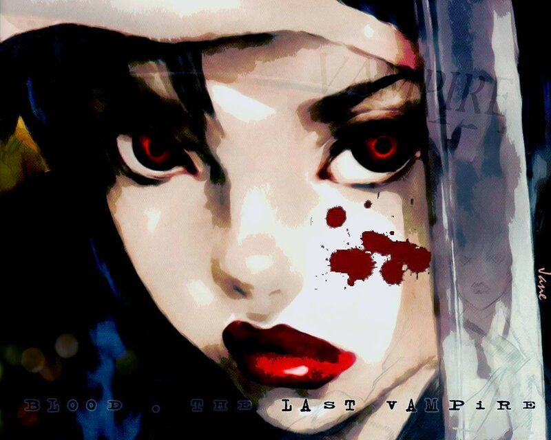 Woman with Red Eyes — Black, Dramatic, Manga