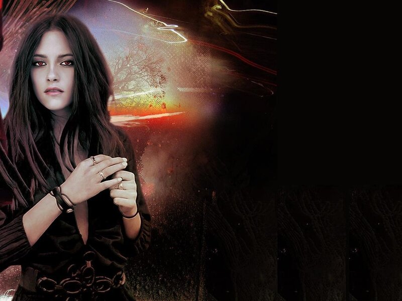 Woman with Red Eyes — Black, Dramatic, Sunset