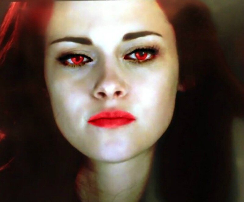 Woman with Red Eyes — Dramatic, Photograph, Red Eyes, Red Lipstick