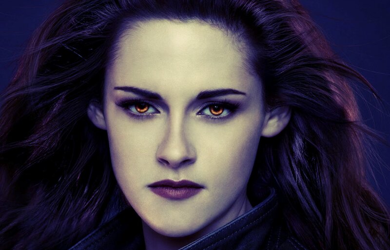 Woman with Red Eyes — Purple, Dramatic, Photograph