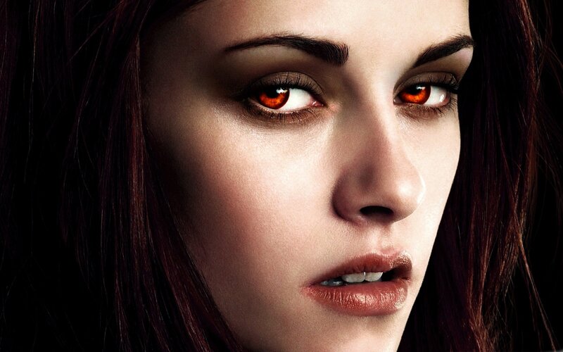 woman with red eyes