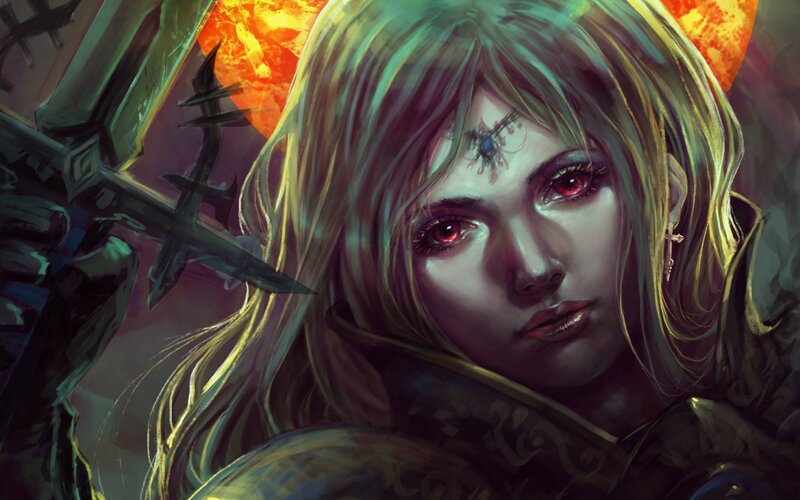 Woman with Red Eyes — Yellow