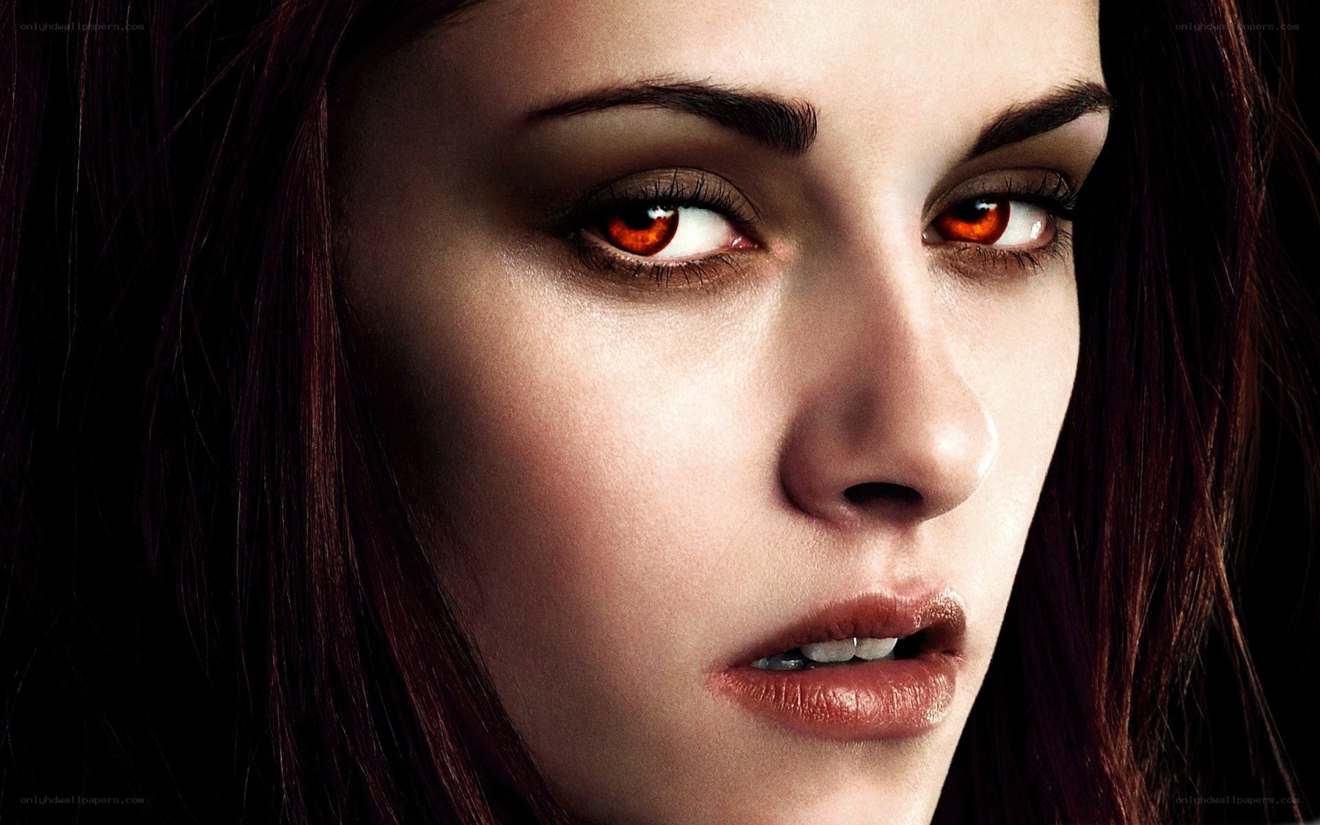 woman with red eyes
