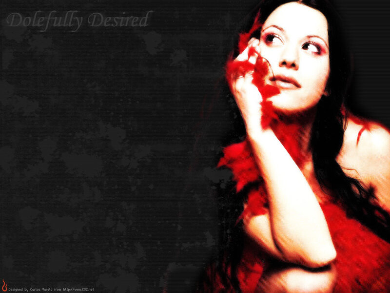 woman with red flower