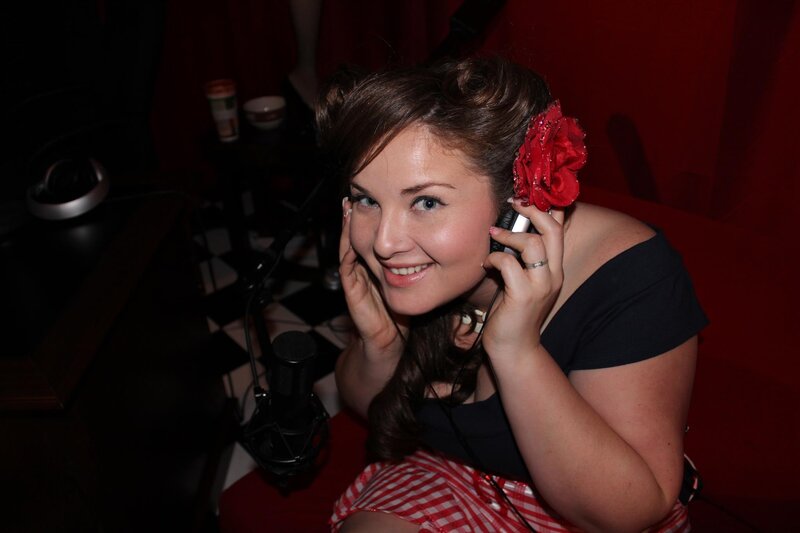 Woman with Red Flower — Playful