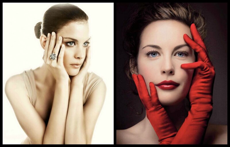 Woman with Red Gloves — Dramatic, Photograph, Ring