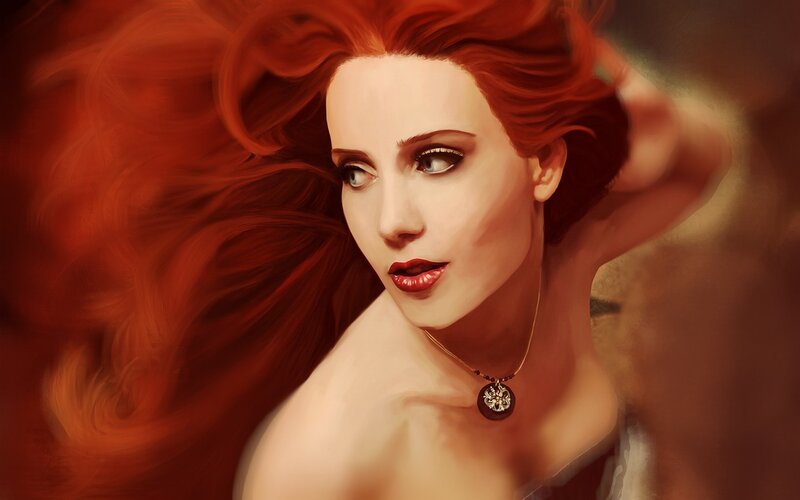 woman with red hair