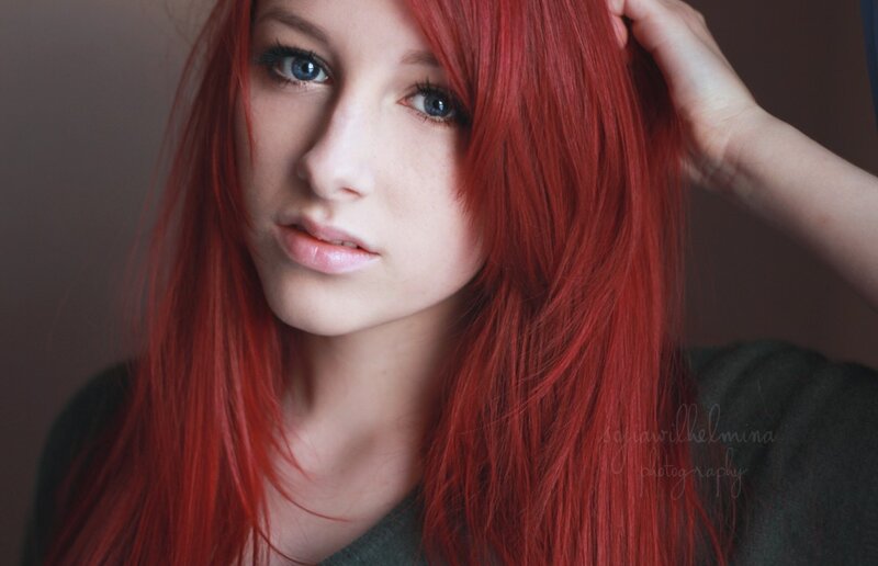 woman with red hair