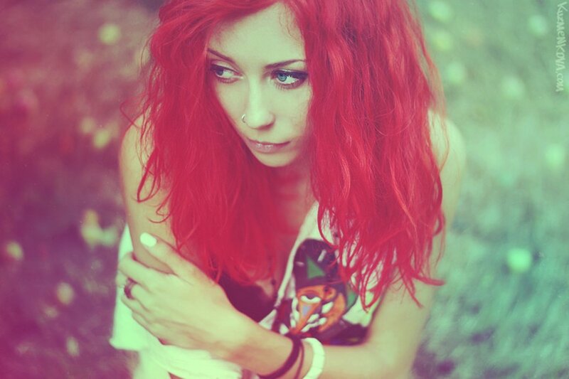 woman with red hair