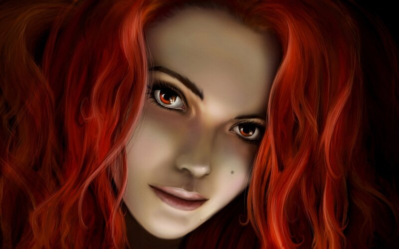 woman with red hair