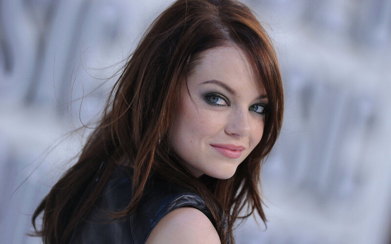 woman with red hair and blue eyes
