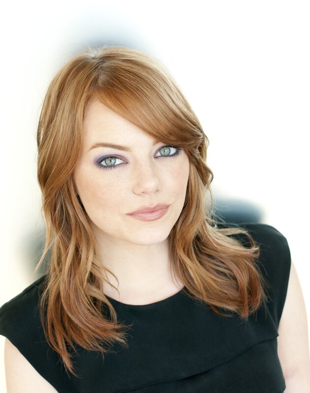 woman with red hair and blue eyes