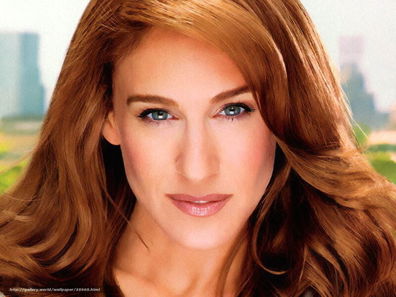 woman with red hair and blue eyes