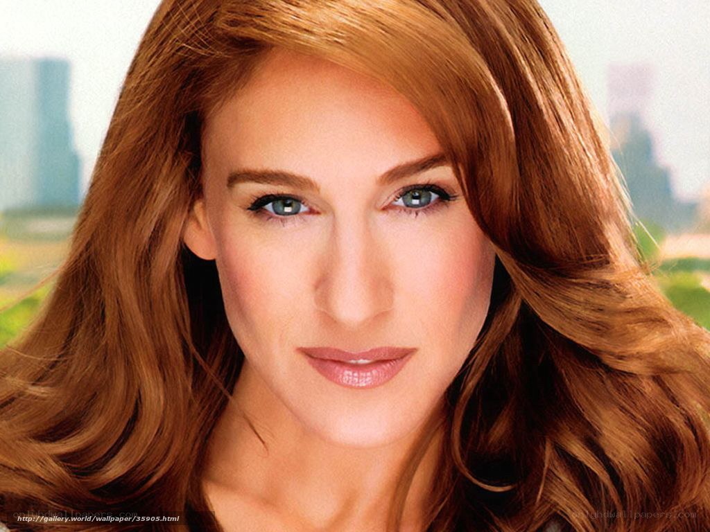 woman with red hair and blue eyes