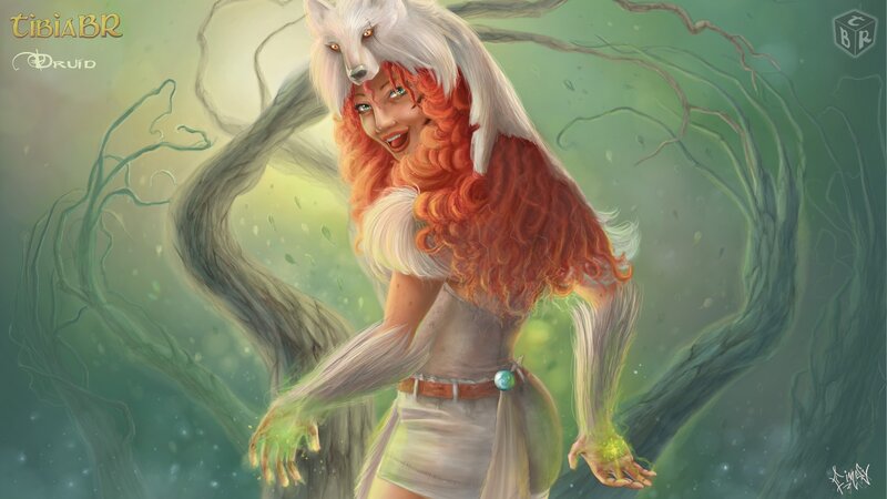 Woman with Red Hair and Fox