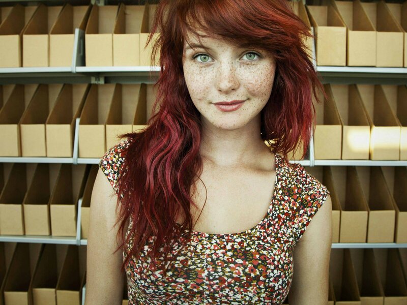 woman with red hair and freckles