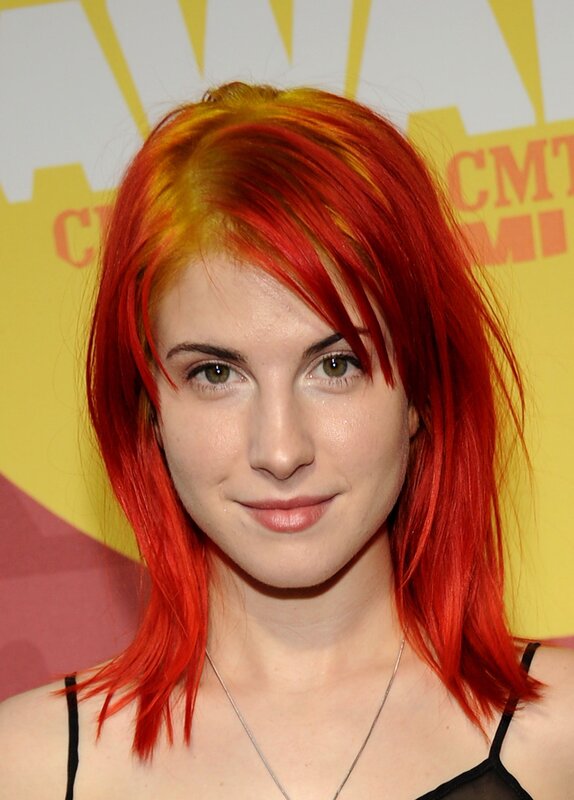 Woman with red hair at event