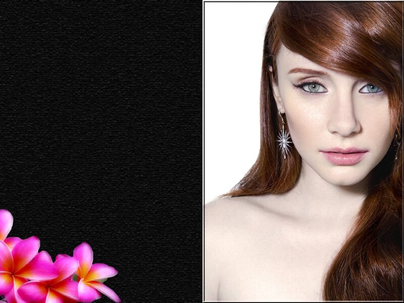 Woman with Red Hair — Black, Calm, Photograph
