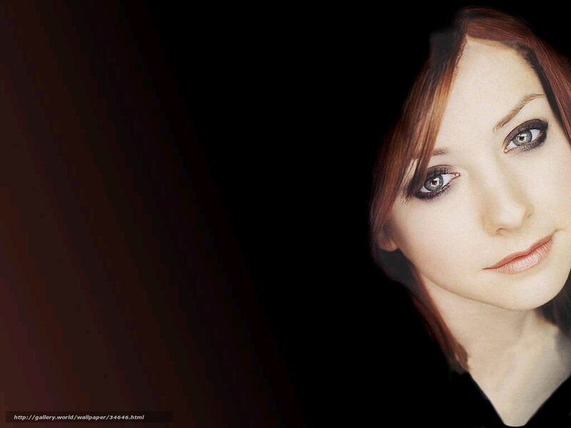 Woman with Red Hair — Black, Dramatic, Photograph, Eyes, Face