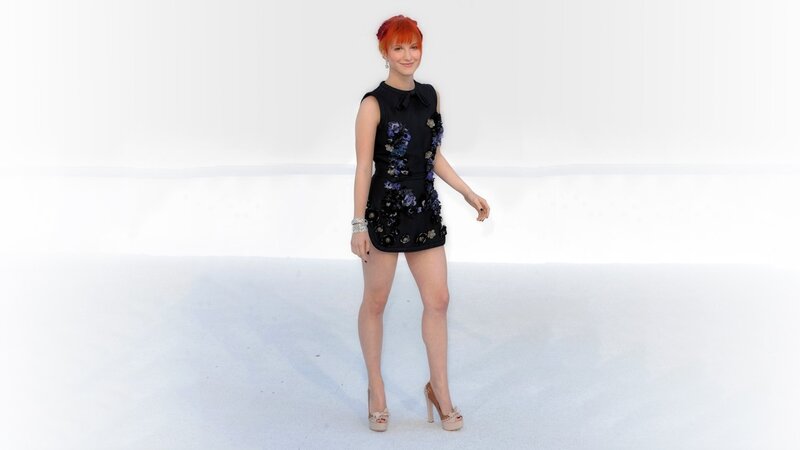 Woman with Red Hair — Black, Neutral, Photograph, Dress, Heels