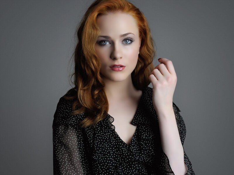 Woman with Red Hair — Black, Neutral