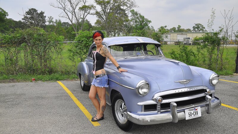 Woman with Red Hair — Blue, Casual, Afternoon