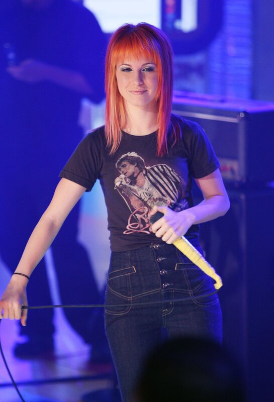 Woman with Red Hair — Blue, Performing